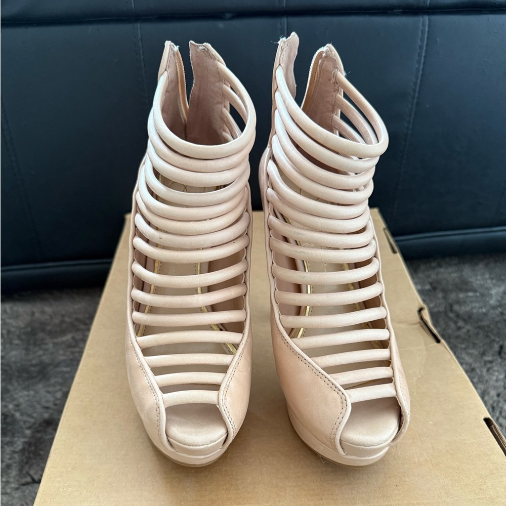 Jessica Simpson Nude Strappy Heels